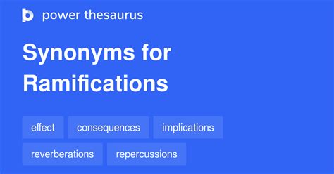 ramifications synonym|ramifications synonym meaning.